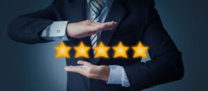 man holding arms facing each other with 5 yellow stars in between arms 303 Networks